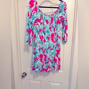 EUC-Lilly Pulitzer off the shoulder romper Lg